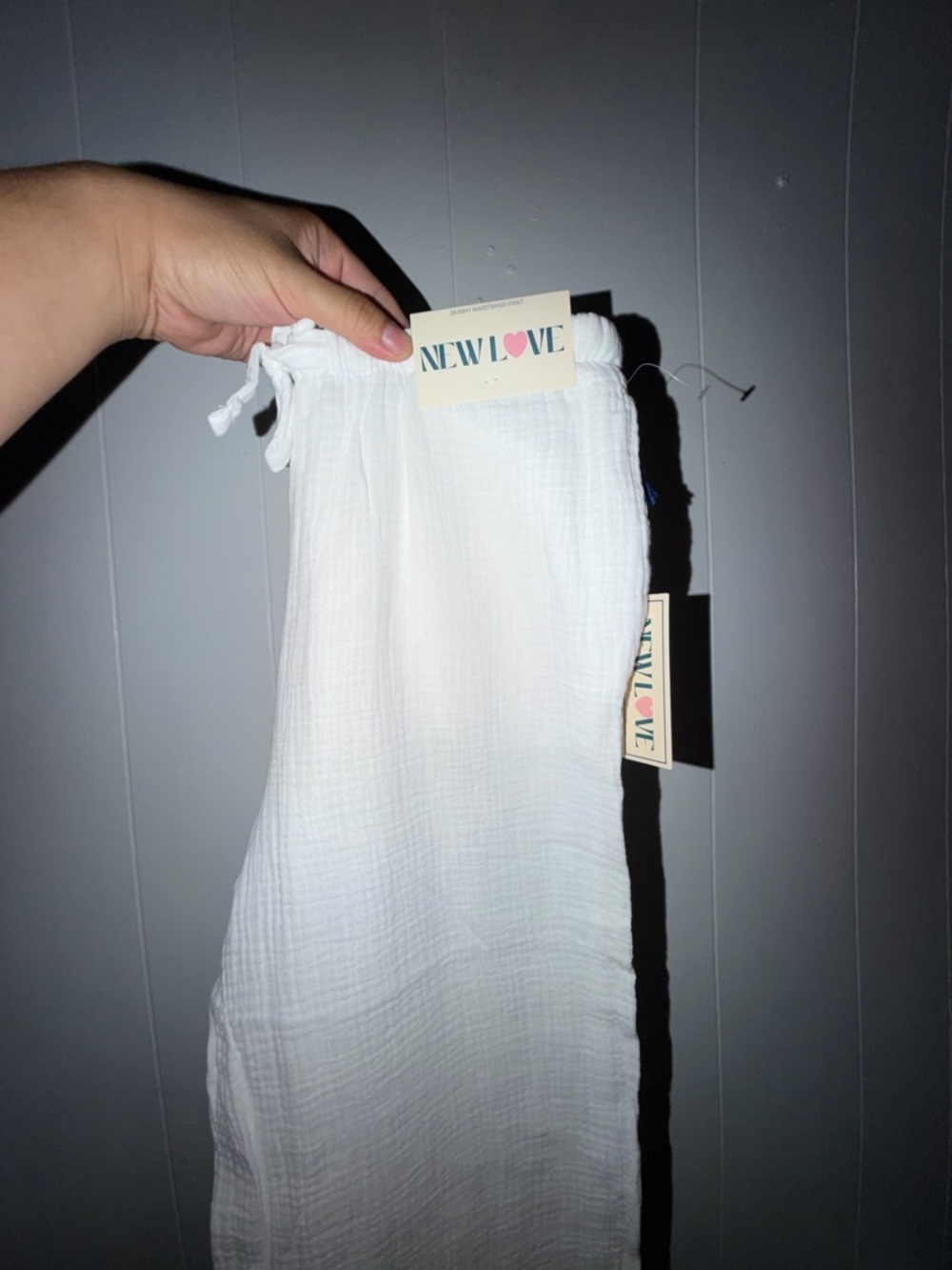 New Love White Gauze Beach Cover-Up Pants